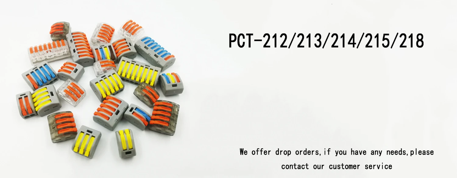 PCT-222 412/413/414 Wo компактный проводной соединитель проводник клеммный блок с рычагом 415-0,08 мм2 SPL-2/3 LSA-1/5 Go