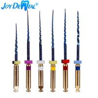 25mm dental rotary heat activated files nickel titanium alloy pre bent for canal root endodontic engine use large taper 6pcsbox