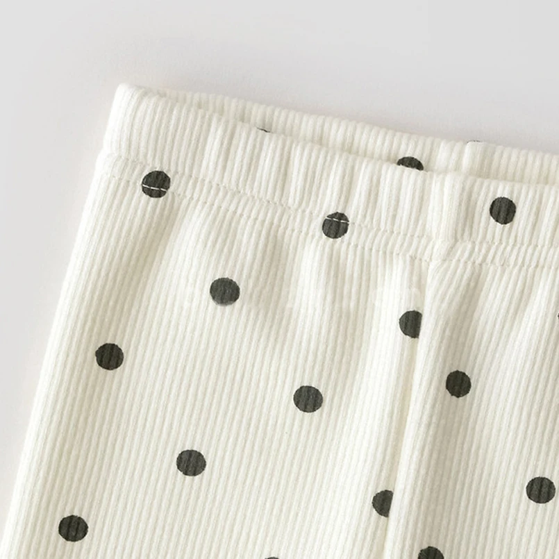 Милые детские леггинсы в горошек весенне-осенние штаны для маленьких девочек