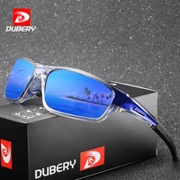 dubery polarized sports sunglasses for men 100 uv protection driving fishing running sun glasses mirror outdoor male goggles ce