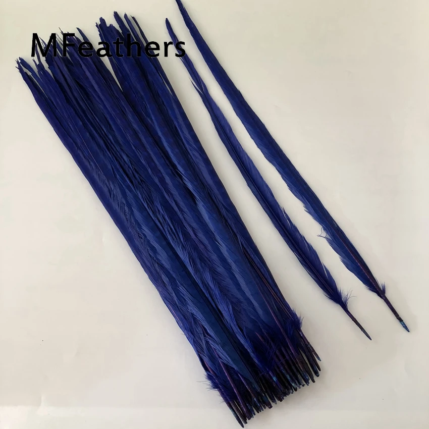 royal blue 100 шт Черный Цвет ringneck перо из хвоста фазана обесцвеченные и окрашенные перья фазана карнавал Showgirl Backpieces - Цвет: royal blue