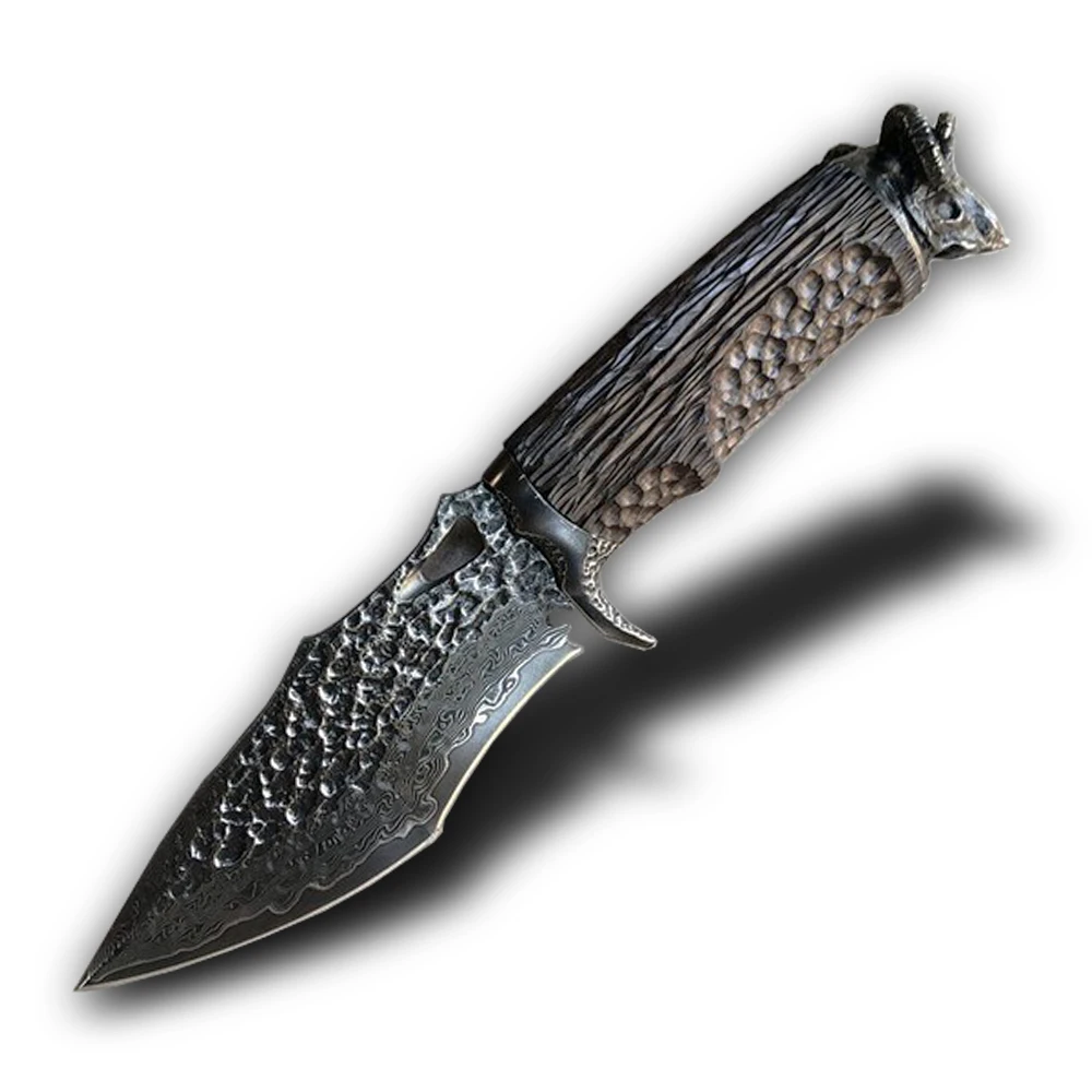 Лезвие из дамасской стали с прямым лезвием Ручная ковка узор VG10 инструмент для