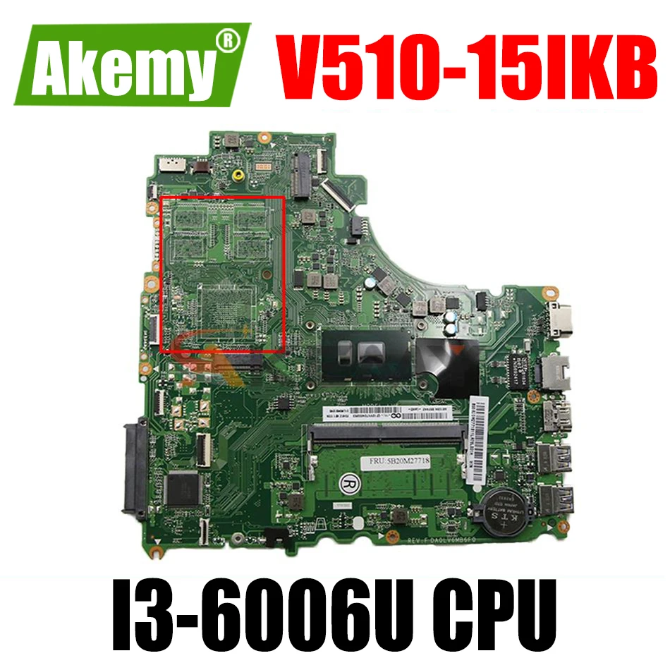 

5B20M51919 MB для материнской платы ноутбука Lenovo V510-15IKB UMA 4GOLNULT DAOLV6MB6F0 100% probado