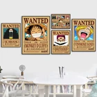 Аниме One Piece Luffy ретро постер настенная Картина на холсте и принты Куадрос художественное оформление настенное украшение для дома детской комнаты настенный Декор