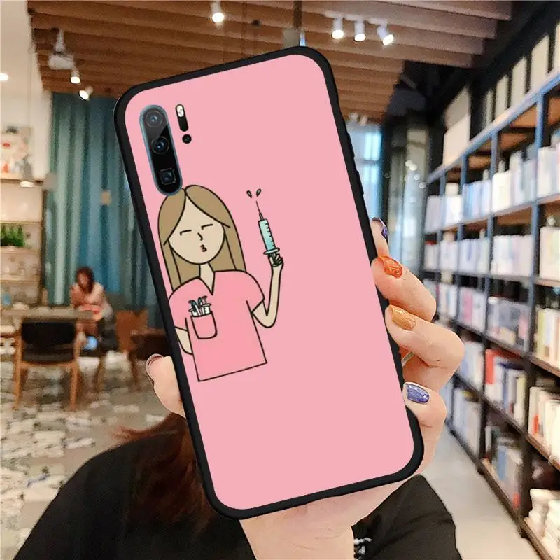 

Spain Cartoon Medicine Doctor Nurse fashion Phone Case For Huawei honor Mate P 9 10 20 30 40 Pro 10i 7 8 a x Lite nova 5t
