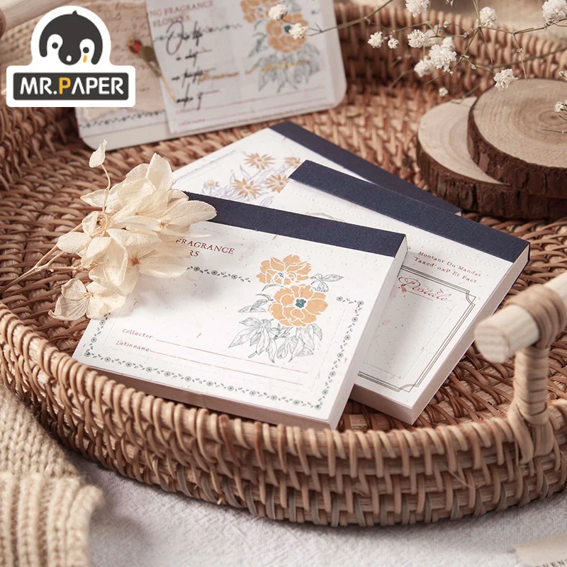 

Mr Paper 8 Designs Flower Season Diary Series Special Paper Multifunctional Memo Pad Creative Handbook DIY Decoration Materials