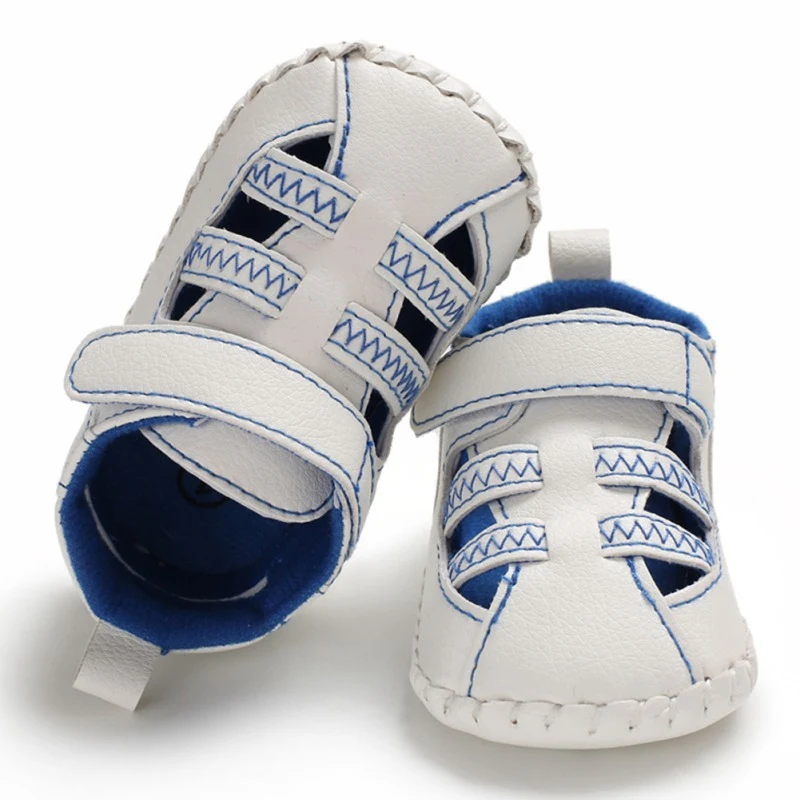 

Summer Baby Boy PU Soft Sole Anti-slip Crib Shoes First Walkers Walking Shoes Fashion Sneakers Infant Shoes