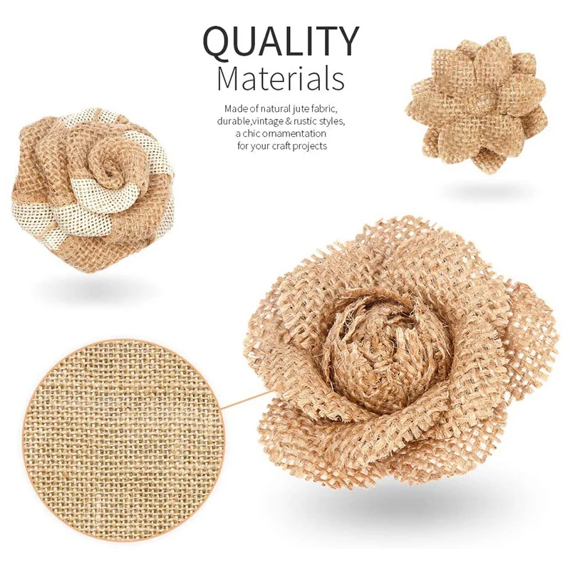 24 шт. в 1 Набор букет из мешковины винтажном стиле ручной работы с льняных