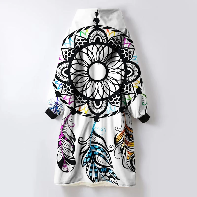 Ловец снов из микрофибры плюшевый флисовый шерпа толстый свитер пуловер с