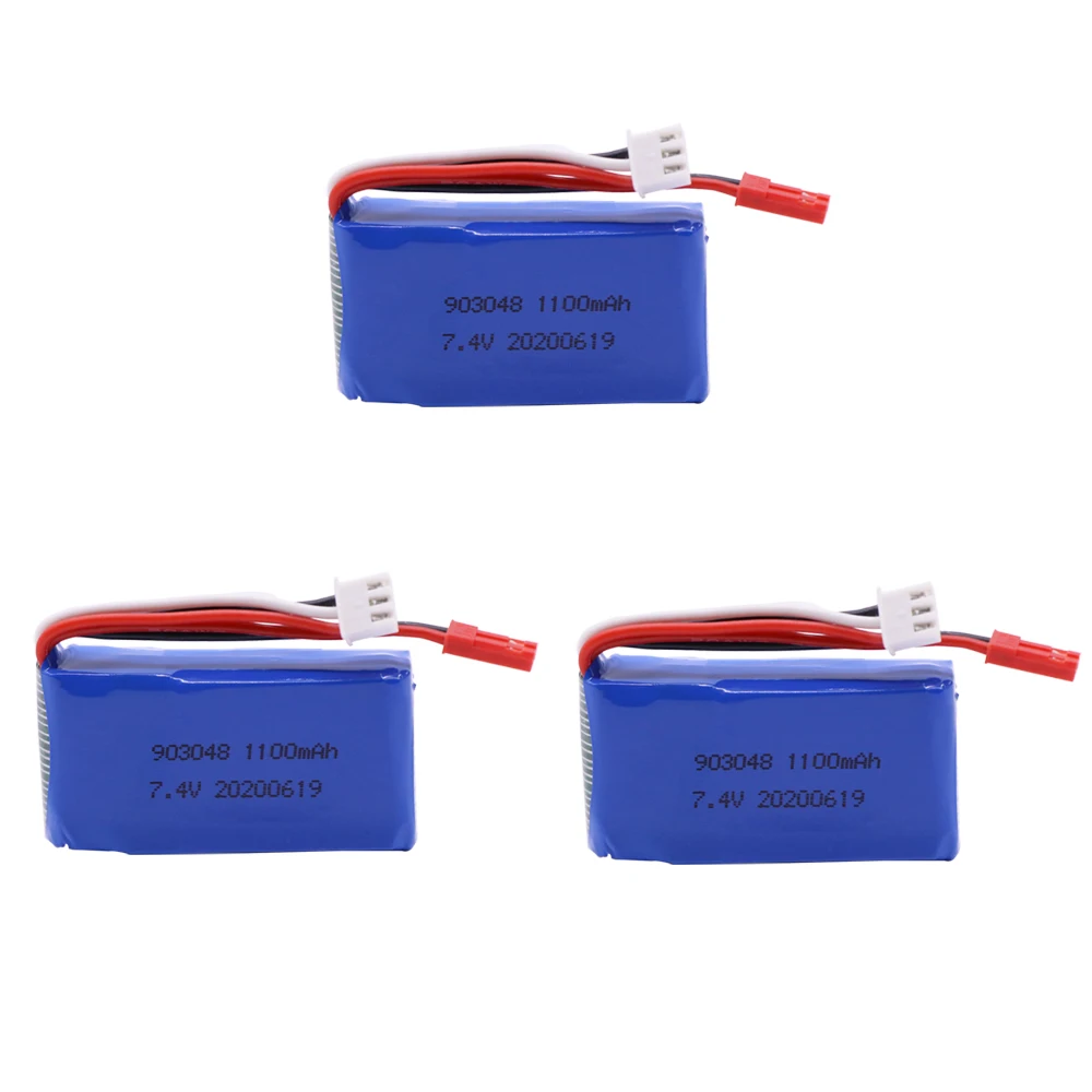 7 4 V 1100mAh 903048 Lipo батарея JST вилка для Wltoys V353 A949 A959 A969 A979 k929 RC Дрон автомобили лодки