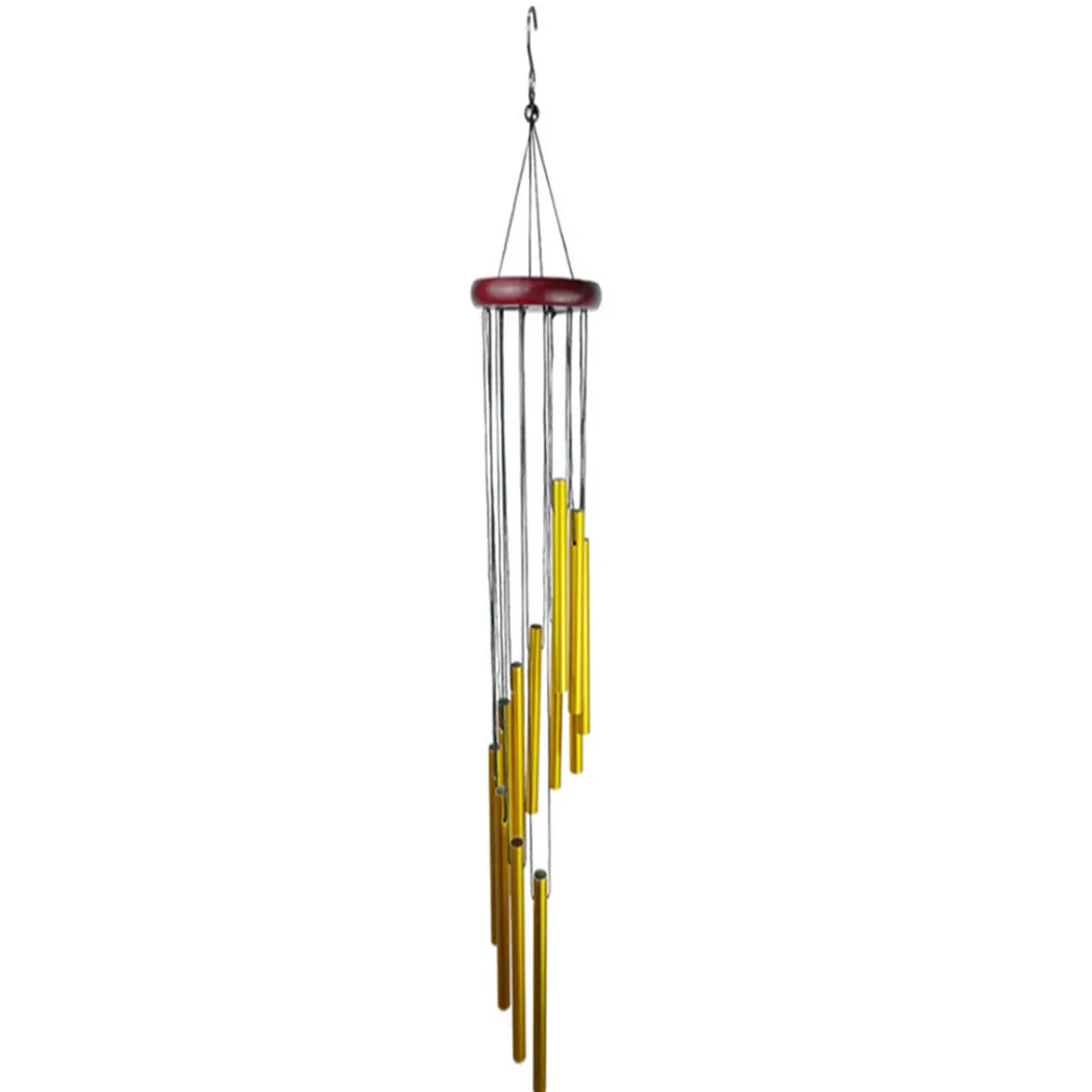 

Ornament Wind Chimes Outdoor Gold/silver Hanging Home Wood+Aluminum Yard