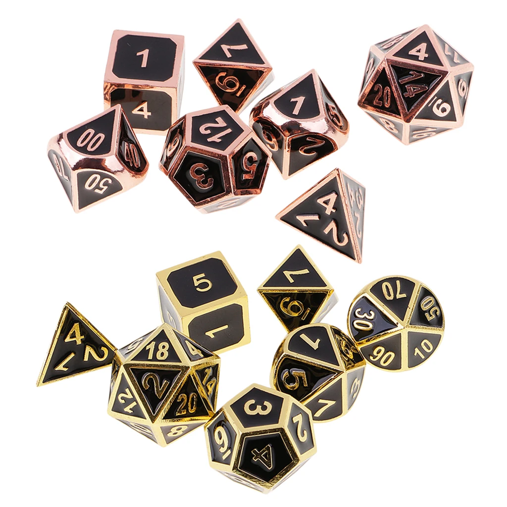 7pcs Polyhedral D4 D6 D8 D10 D12 D20 Sided Dice Set Digital Dices for DND D&ampD RPG Roleplaying Games Party Supplies | Спорт и