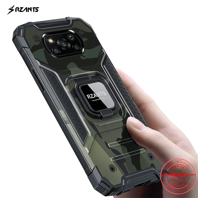 

Rzants Case for Xiaomi POCO X3 PRO POCO X3 NFC Case Built in Stand Strong Shockproof Bracket Cover Hard Casing Phone Shell