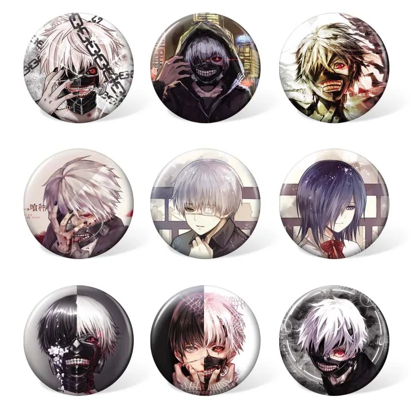9 шт./компл. аниме Токийский Гуль значок для рюкзака Kaneki Ken мультяшный персонаж