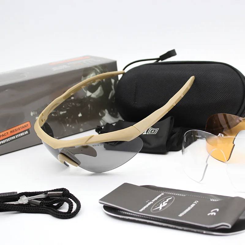 

Military Version Bulletproof Shooting Goggles Military Fans Explosion-Proof Tactical Glasses against Wind and Sand Sunglasses