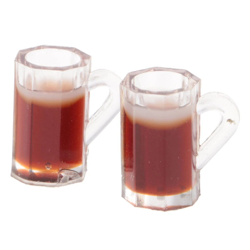 1 пара из пластиковые пивные чашки для 1:12 весы кукольный домик миниатюрная посуда