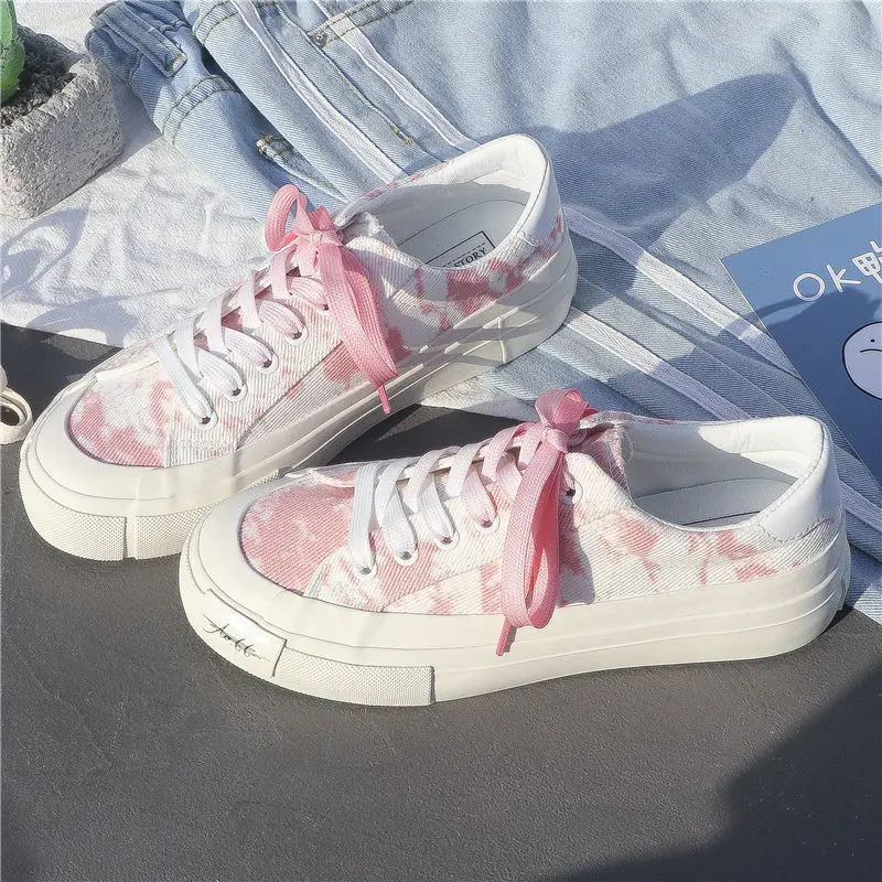 

Women Flat Platform Canvas Shoes Spring Summer Fashion Round toe Casual Shoes Ladies Sneakers