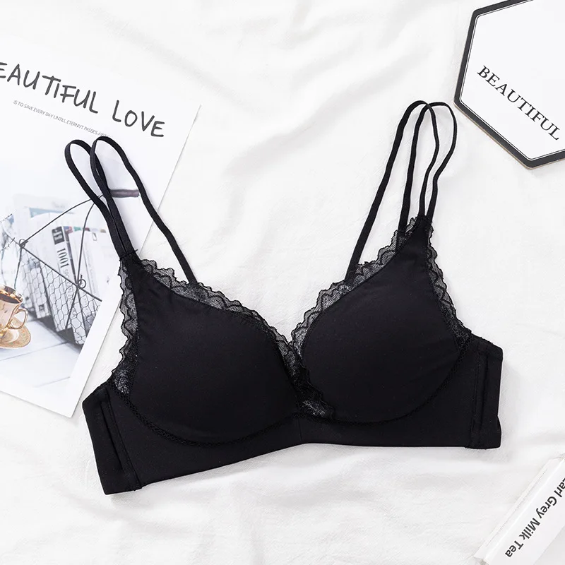 Women's Underwear New Product Beautiful Back Gather Bra Push Up Bras For Small Breasts Lace Edge Without Steel Ring Push Up Bra