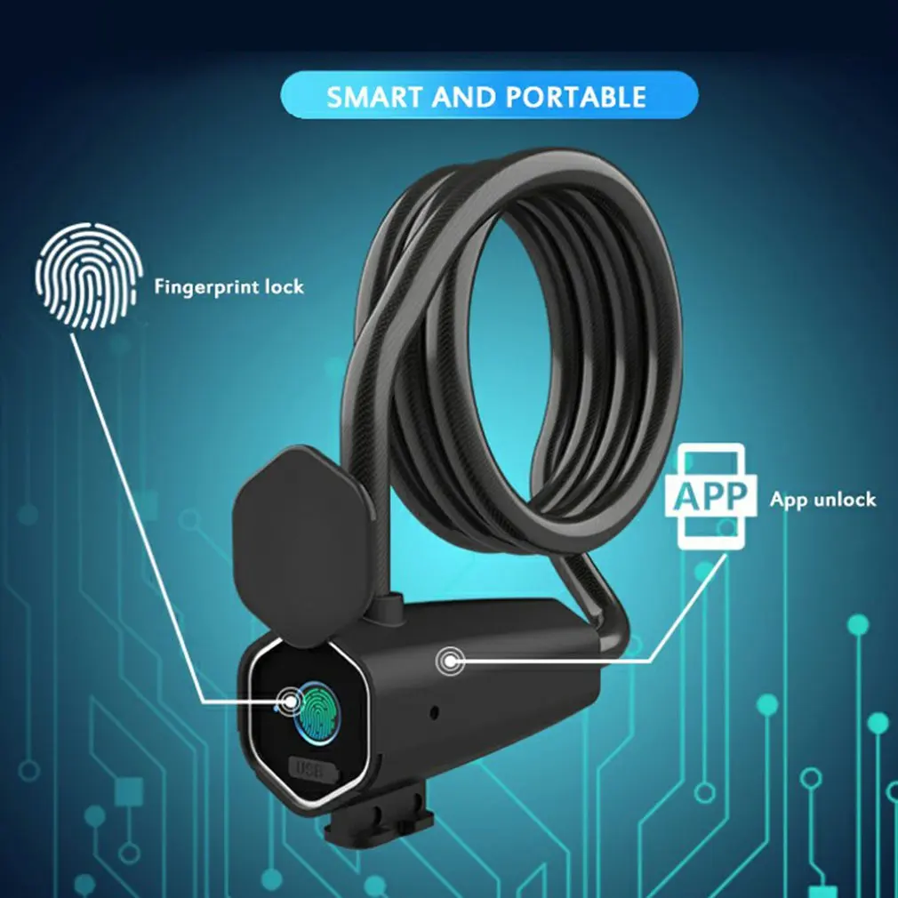 

W16 Fingerprint Unlocking Mobile App Wireless Smart Lock Quick Unlock Electronic Lock For Motorcycle Mountain Bike