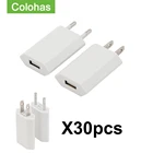30 шт.лот USB кабель ЕССША вилка зарядное устройство для телефона настенное зарядное устройство адаптер питания для iPhone 12 Pro 11 XS MAX XR X Прямая поставка