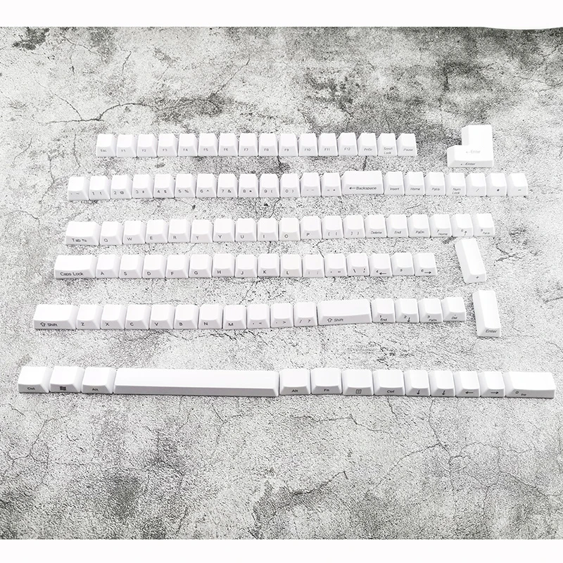 Idobao OEM профиль совместим 6g Pbt Keycaps белая боковая надпись лазерная резьба для