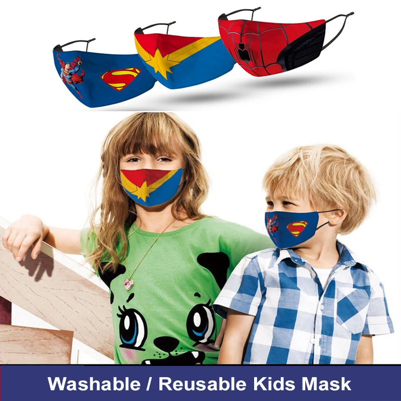 

Fast delivery mask cosplay washable reusable face mask for kids masque enfant lavable mascarillas infantiles insert filter paper
