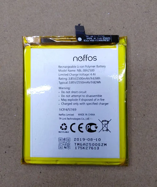 100% высокого качества NBL 38A2500 2550mAh Аккумулятор 3 85 V для neffos X1 Lite смартфон литий