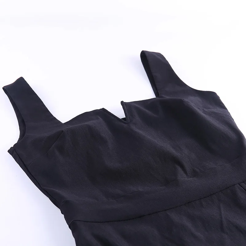 

Black Dress Sling Strapless Split V-neck Commuter One-step Skirt Miniskirt Summer Dress Sexy Dress