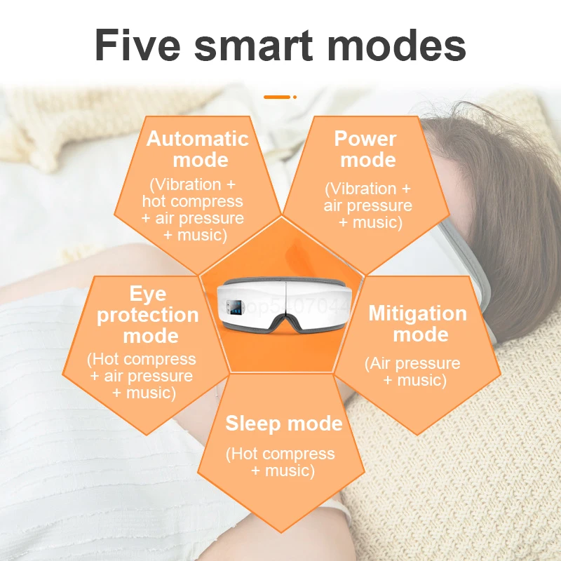 買取 インテリジェントな目の電気機器,4d,Bluetooth,振動,目のケア,暖房,音楽の疲労感を和らげます