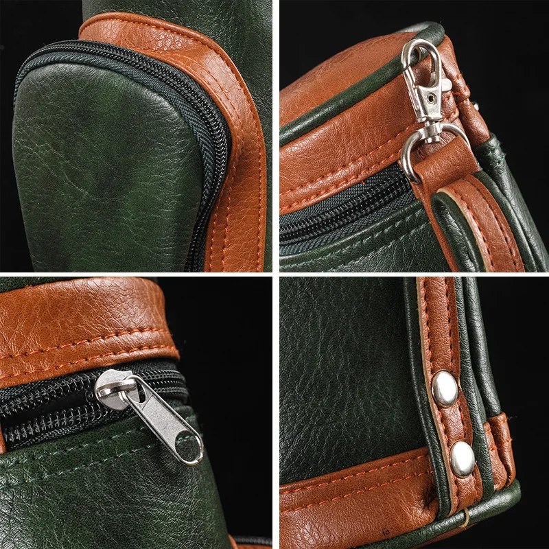

Portable Multifunctional Cigar Bag 8 Cigar Storage Bag in PU Leather, Built-in Cigar Moisturizing Slice, Cigar Cutter Tool