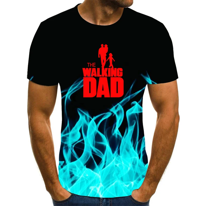 

2021 summer new 3d t-shirt men's short-sleeved top funny t-shirt punk street hip-hop 3d t-shirt letter men's multicolor t-shirt