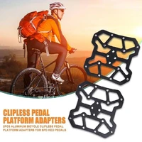 2pcs durable click universal clipless to platform adapters cleats pedal for spd shimano speedplay bike cycle bicycle parts