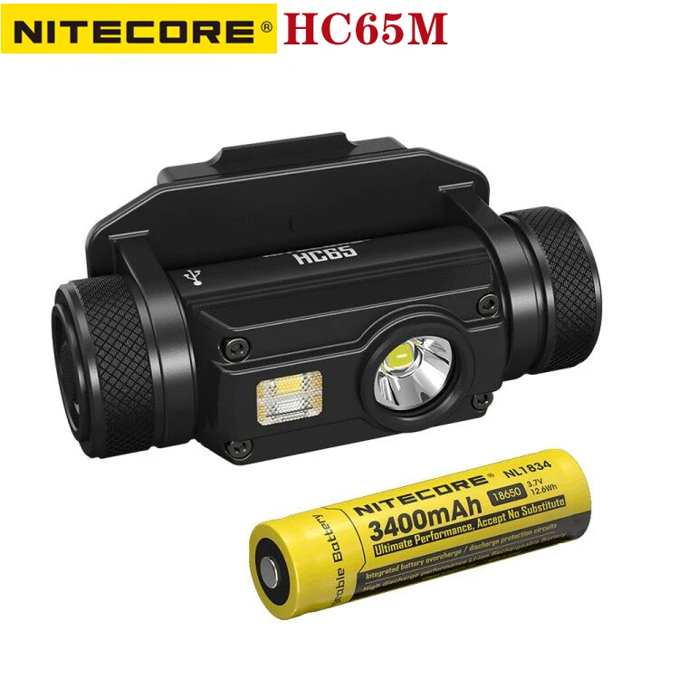 

Налобный фонарь NITECORE HC65M с аккумулятором на 1000 мА · ч, 3400 лм