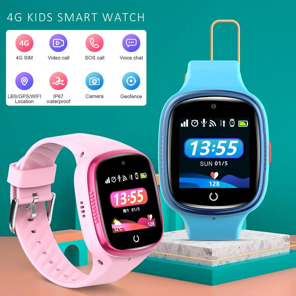 

Kids Smart Watch 4G WiFi GPS LBS Tracker SOS Emergency Call For Android/iPhone IOS Waterproof Smart Band For Kids Christmas Gift