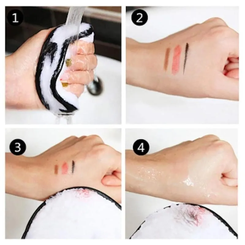 

3/4/6Pcs Makeup Remover Pads Microfiber Reusable Face Towel Cotton Care Washable Skin Puff Cleansing Wipes Cloth Pads Make- R5B2