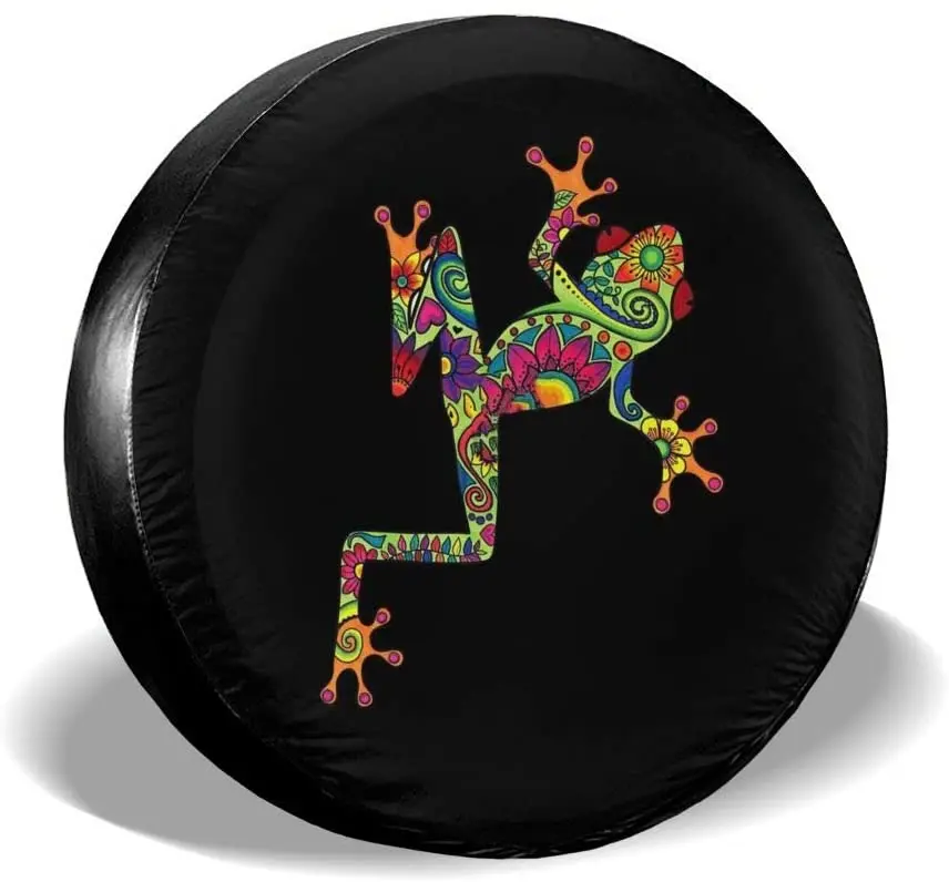 

Foruidea Boho Frog Tree Spare Tire Cover Waterproof Dust-Proof UV Sun Wheel Tire Cover Fit for Jeep,Trailer,