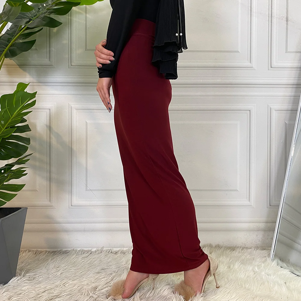 

Faldas Largas Mujer Moda High Waist Pencil Long Skirt Musulm For Women Maxi Vestidos Jupe Longue Femme Elegant Modest Clothing