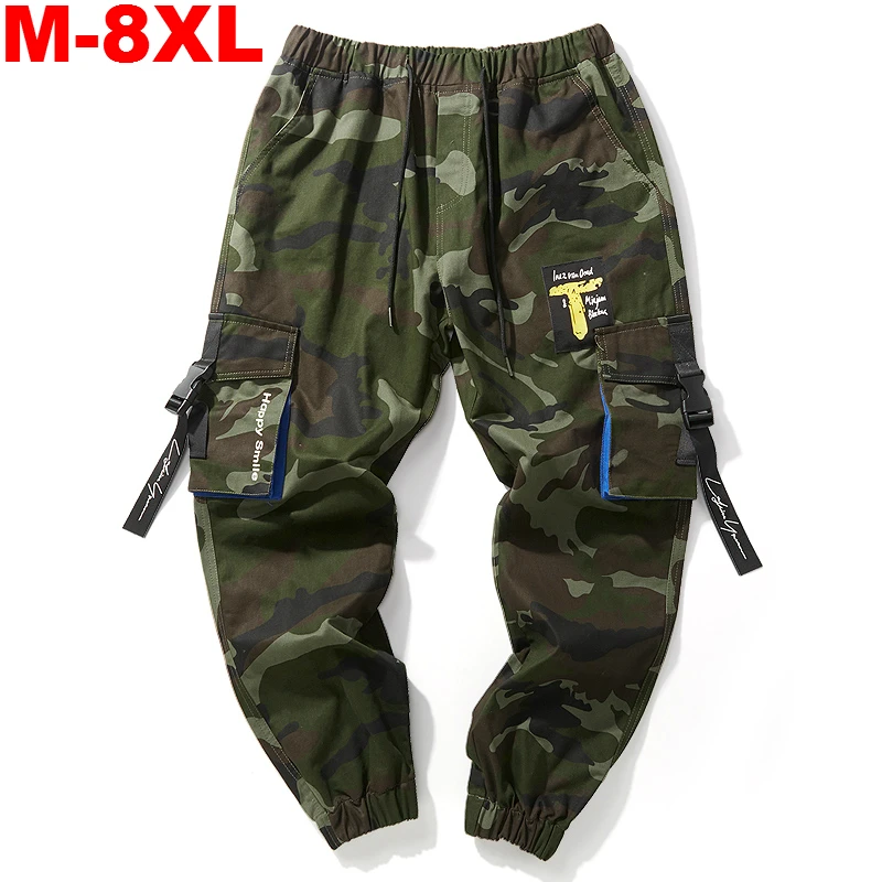 

Camouflage Cargo Pants plus size 8XL Joggers Men Trousers Hip Hop Army Camo Cotton Sweatpants Mens Big Pockets Ankel Cargo Pants