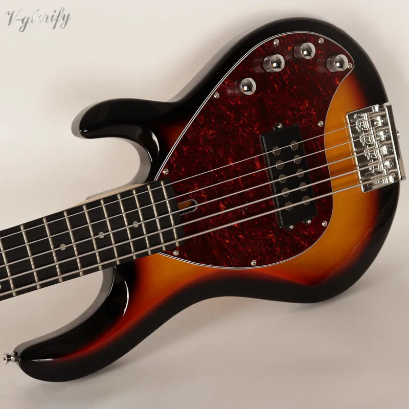 Высокое качество sunburst Цвет новинка 5 струн бас гитара с бесплатной сумкой|custom bass