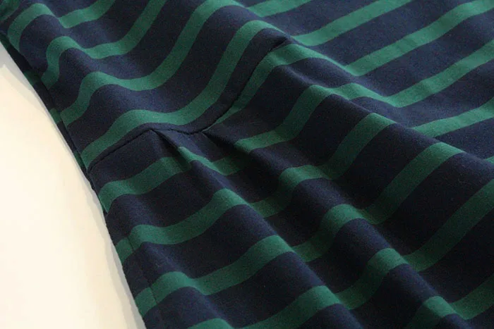 

New summer women's wear versatile leisure stripe short sleeve dress cotton micro - elastic loose dress contracted 2020