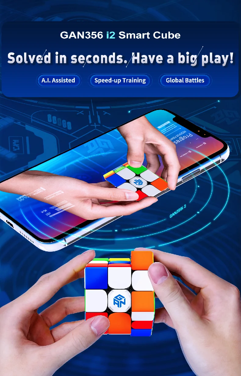 Gan 356i V2 Магнитный магический скоростной куб станция App GAN 356 I2 магниты для онлайн