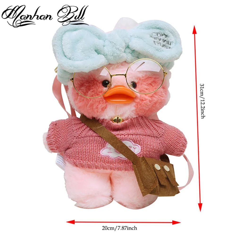 

2021 New Duck Plush Book Doll Shoulder Bag Personality Cartoon Messenger Backpack Female Bag 31400