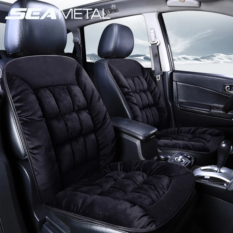 Теплые автомобильные чехлы на сиденья зимние плюшевые Чехлы защитные накидки