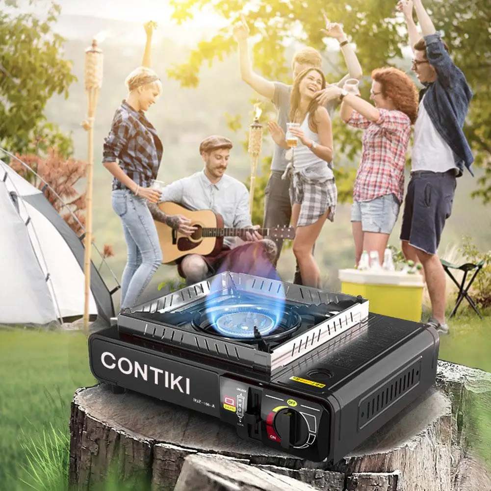 Мини кассета газовая плита портативная горелка кухонная уличная для кемпинга