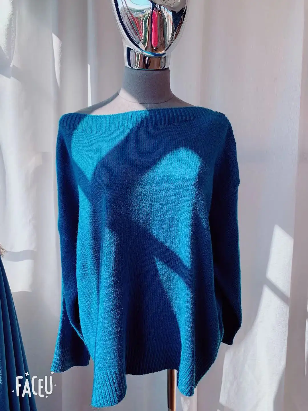 Thick Winter slash neck Sweater Women pullover Girls Tops Loose Autumn Female Elegant Knitted Outerwear Sweater Warm Oversize