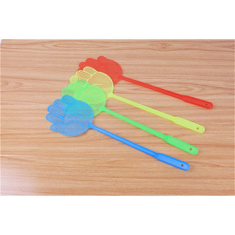 

1Pc Plastic Pest Control Mosquito Bug Hand Pattern Fly Swatter Killer Tools Pest Reject Insect Killer Swatters Random Color