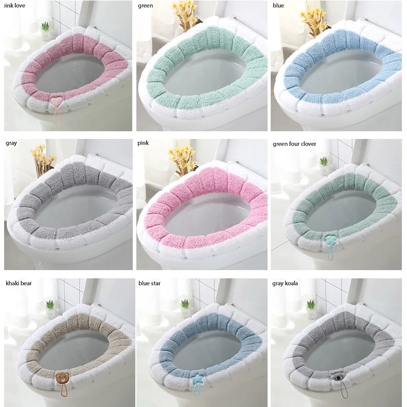 Моющийся коврик для туалета туалет мягкая подушка круглой формы 1 шт. аксессуары ванной комнаты уплотненные