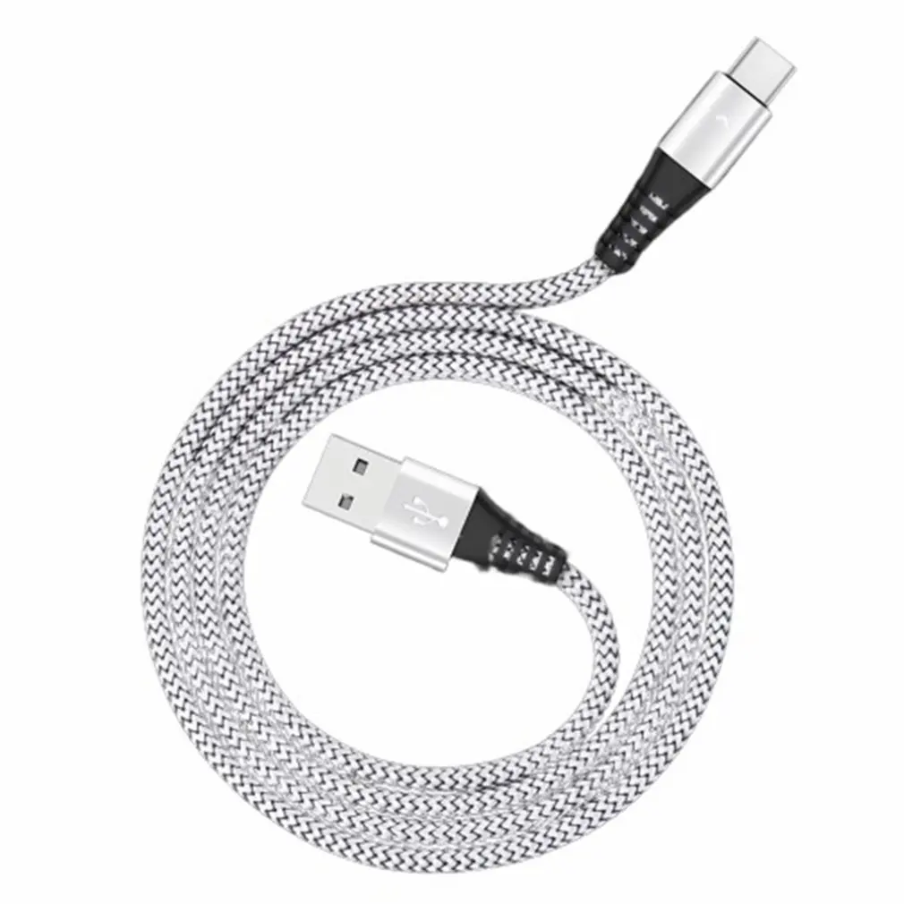 

Fast charging 2.4A for type-c mobile phone data cable aluminum alloy metal nylon braided armor charging cable
