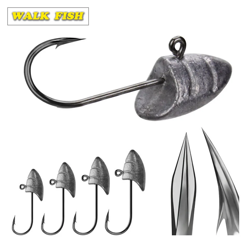 Walk Fish 5 шт./лот новые крючки для головы 1. Искусственная 2 г 2. 3. свинцовая головка