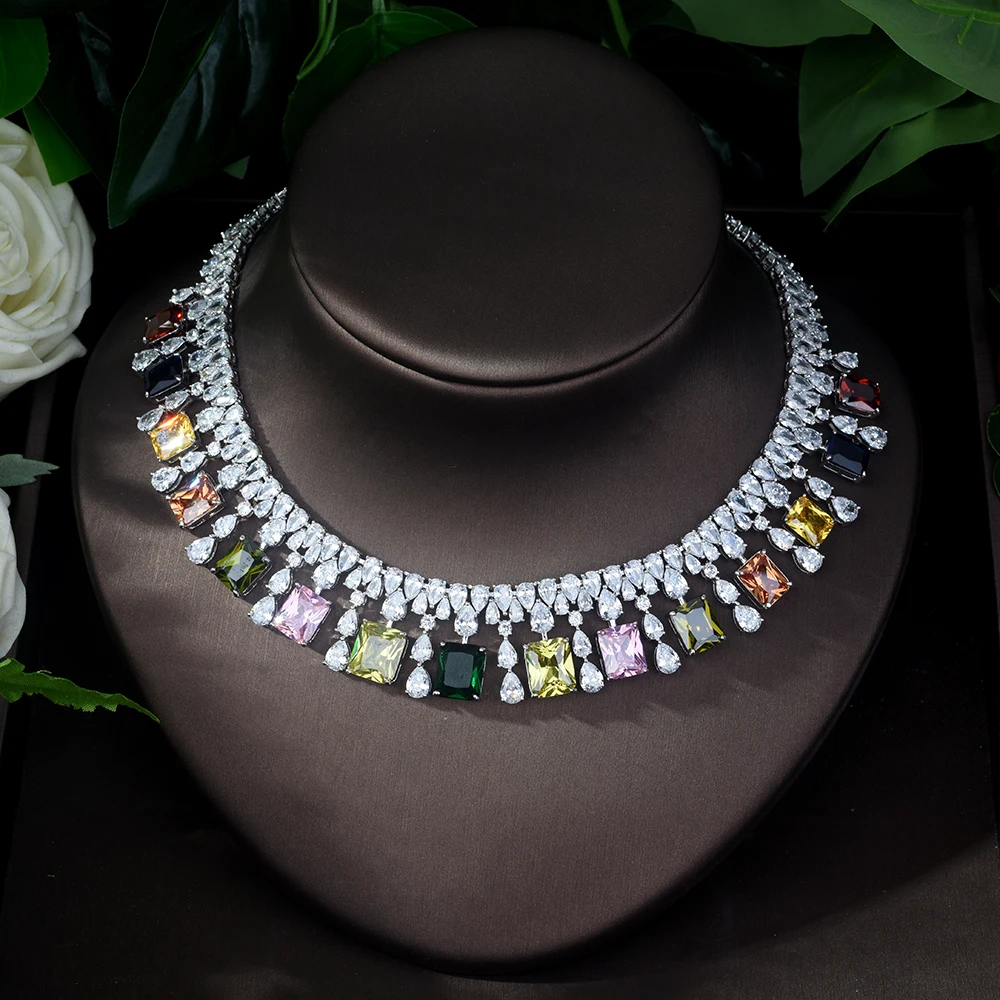 HIBRIDE роскошные овальные желтые фианиты AAA женские свадебные ювелирные наборы для